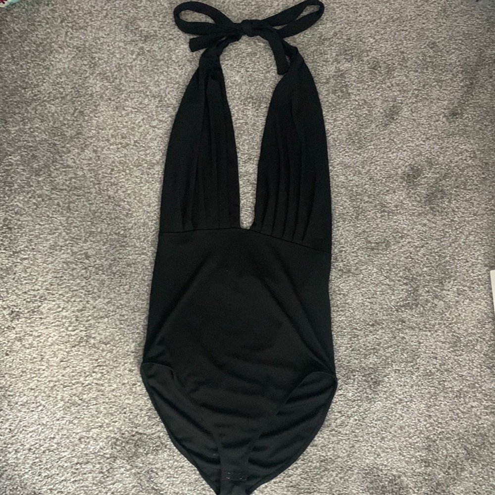 Sexy black deep plunge bodysuit Express Small
